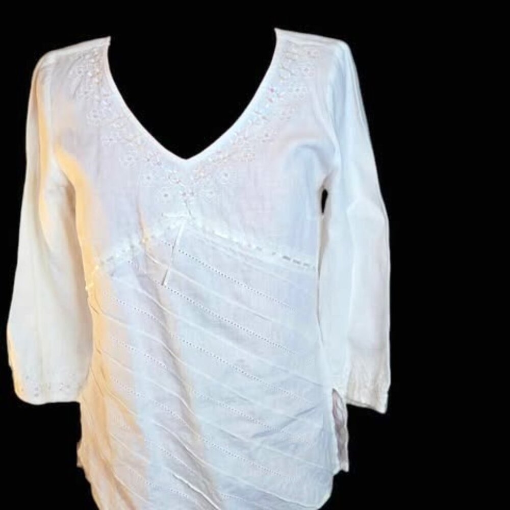 Vintage Richard Malcolm  Irishlinen summer top M